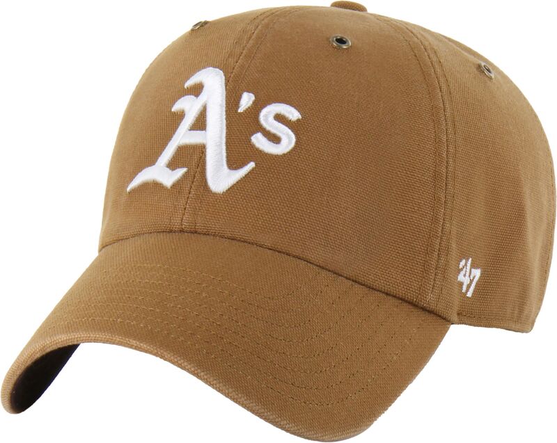 鉄道車両ハート型 レディース 佩び物 かぶり笠 Carhartt x 47 Carhartt x \u002747 Adult Athletics Brown Clean Up Adjustable Hat NoColor 赤銅色