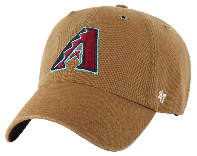 鉄道車両ハート型 メンズ 付属物 鳥打ち帽 Carhartt x 47 Carhartt x \u002747 Adult Arizona Diamondbacks Brown Clean Up Adjustable Hat NoColor 赤銅色
