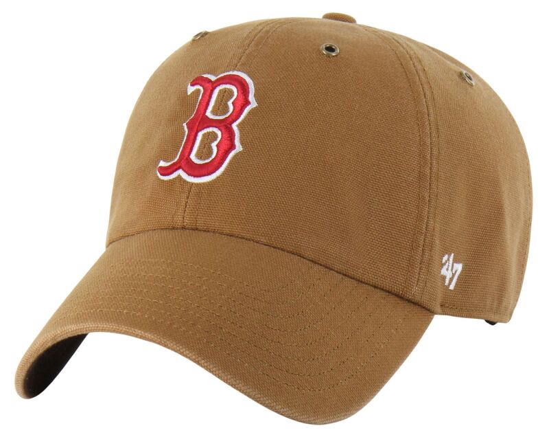 鉄道車両ハート型 レディース 佩び物 かぶり笠 Carhartt x 47 Carhartt x \u002747 Adult Boston Red Sox Brown Clean Up Adjustable Hat NoColor 赤いこと