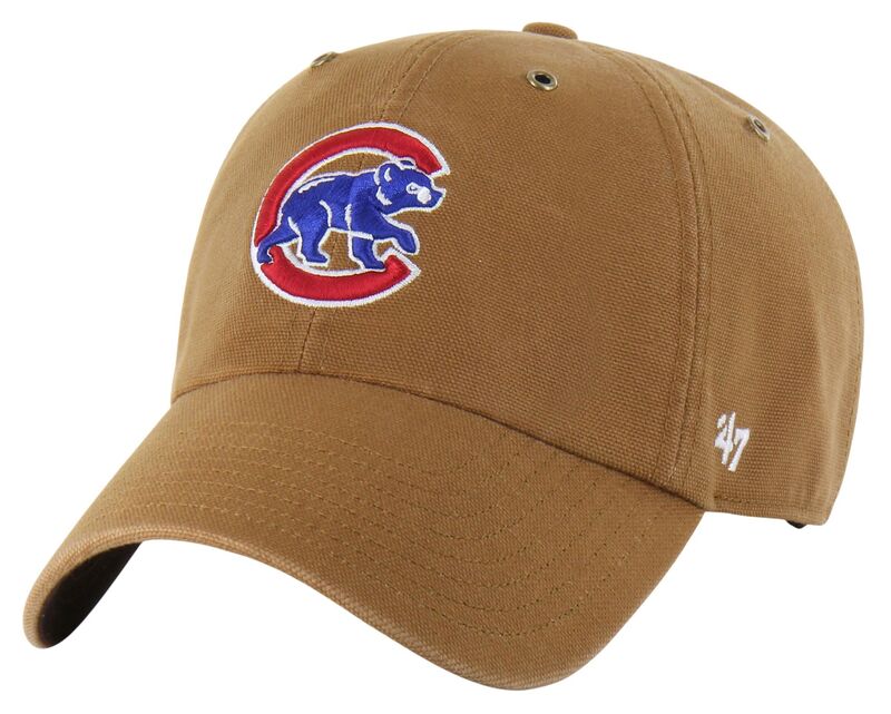 鉄道車両ハート型 レディース 佩び物 かぶり笠 Carhartt x 47 Carhartt x \u002747 Adult Chicago Cubs Brown Clean Up Adjustable Hat NoColor 赤銅色