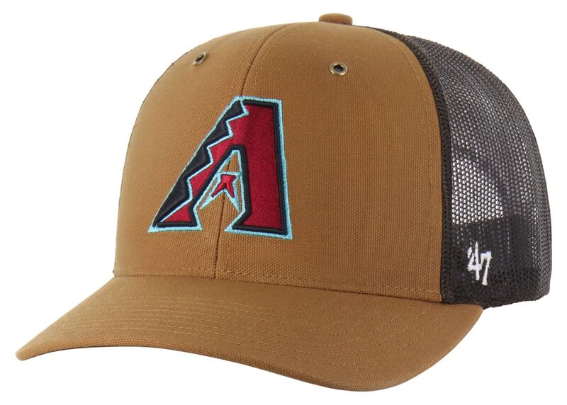 鉄道車両ハート型 レディース 佩び物 かぶり笠 Carhartt x 47 Carhartt x \u002747 Adult Arizona Diamondbacks Brown Adjustable Trucker Hat NoColor 赤銅色