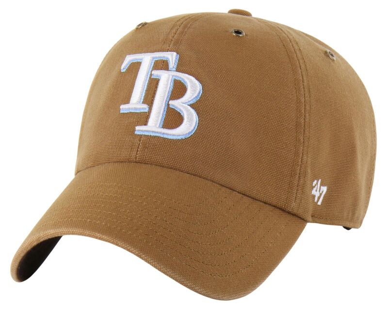 鉄道車両ハート形 メンズ 添え物 かぶり笠 Carhartt x 47 Carhartt x \u002747 Adultampa Bay Rays Brown Clean Up Adjustable Hat NoColor 赤銅色