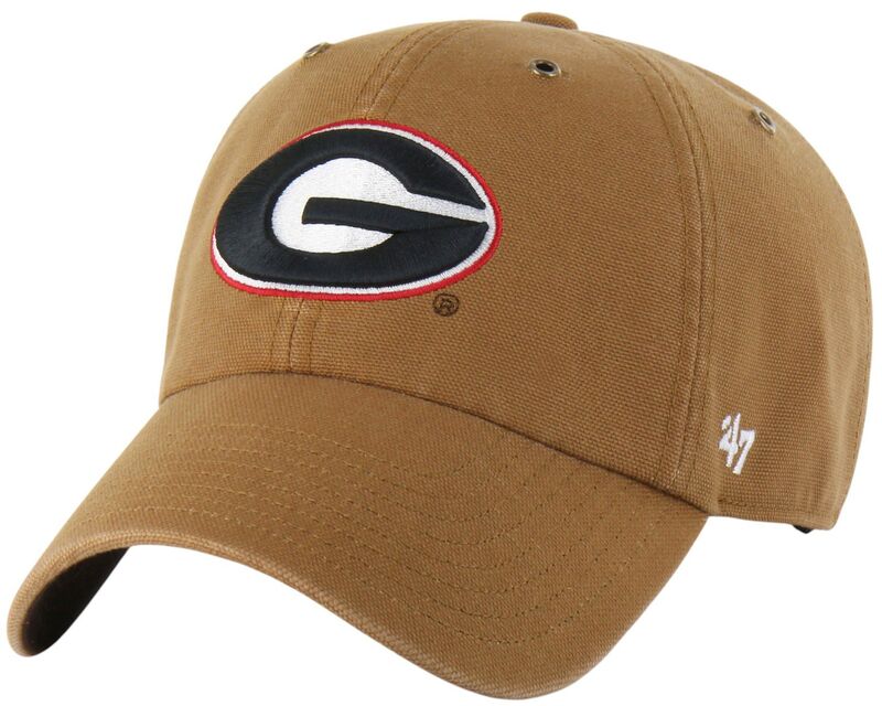 鉄道車両ハート型 レディース 佩び物 かぶり笠 Carhartt x 47 Carhartt x \u002747 Adult Georgia Bulldogs Brown Clean Up Adjustable Hat NoColor 赤銅色