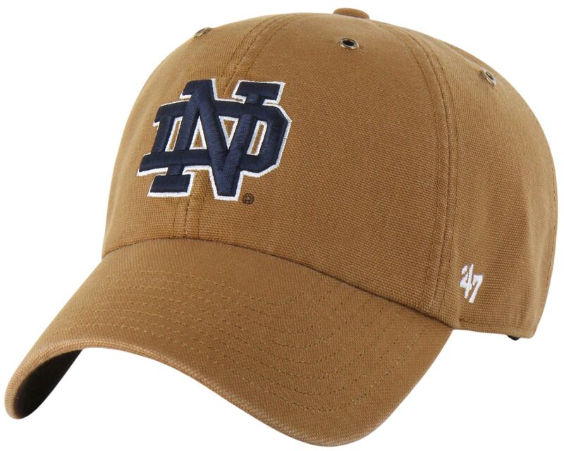 鉄道車両ハート型 レディース 佩び物 かぶり笠 Carhartt x 47 Carhartt x \u002747 Adult Notre Dame Fighting Irish Brown Clean Up Adjustable Hat NoColor 赤銅色