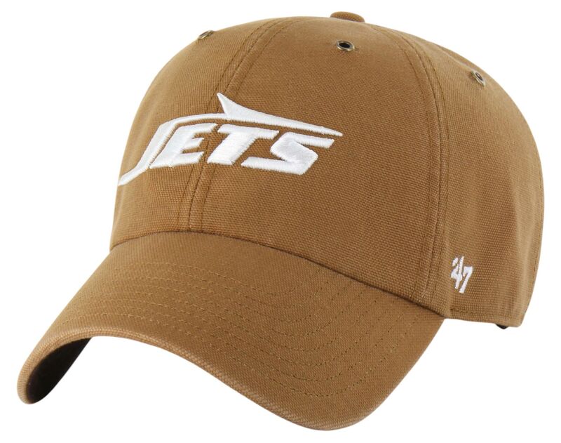 鉄道車両ハート型 メンズ 付属物 鳥打ち帽 Carhartt x 47 Carhartt x \u002747 Adult New York Jets Clean Up Brown Dyed Adjustable Hat NoColor 赤銅色