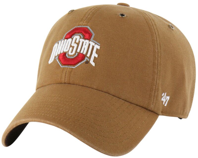 鉄道車両ハート型 レディース 佩び物 かぶり笠 Carhartt x 47 Carhartt x \u002747 Adult Ohio State Buckeyes Brown Clean Up Adjustable Hat NoColor 赤銅色