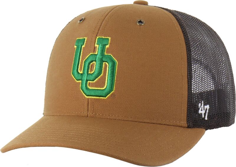 鉄道車両ハート型 メンズ 付属物 鳥打ち帽 Carhartt x 47 Carhartt x \u002747 Adult Oregon Ducks Carhartt Brown Adjustable Trucker Hat NoColor 赤銅色