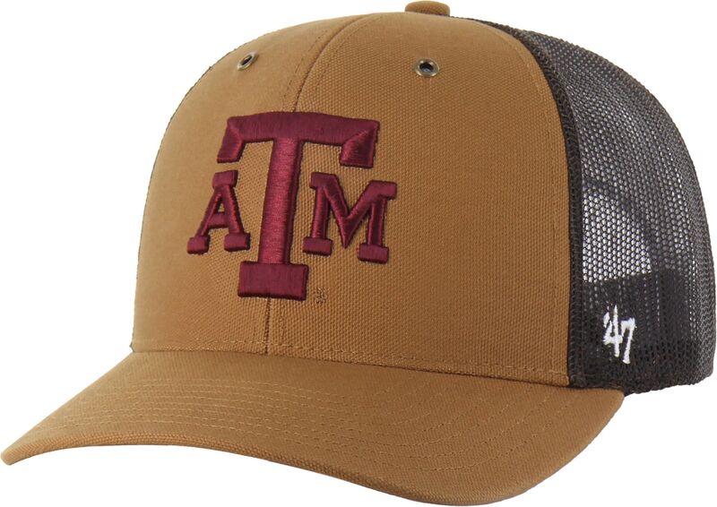 鉄道車両ハート型 レディース 付属物 鳥打ち帽 Carhartt x 47 Carhartt x \u002747 Adultexas A\u0026M Aggies Carhartt Brown Adjustable Trucker Hat NoColor 赤銅色