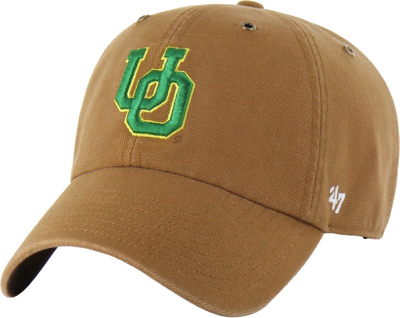 鉄道車両ハート型 レディース 佩び物 かぶり笠 Carhartt x 47 Carhartt x \u002747 Adult Oregon Ducks Carhartt Brown Clean Up Adjustable Hat NoColor 赤銅色