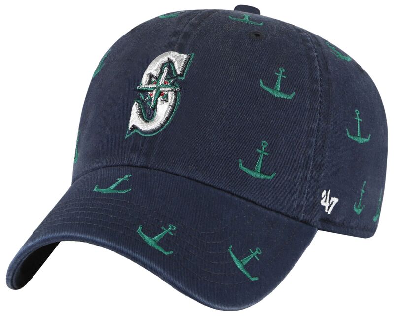 フォーティーセブン レディース 佩び物 かぶり笠 \u002747 Adult Seattle Mariners Navy Confetti Clean Up Adjustable Hat NoColor 米国海軍