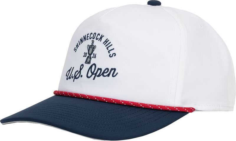 フットジョイ メンズ 付属物 鳥打ち帽 FootJoy Men\u0027s 2026 U.S. Open Golf Rope Hat White/Navy 白いこと