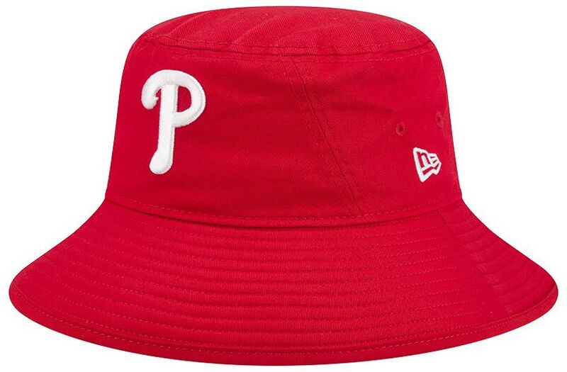 ニュー内鰓 レディース 佩び物 かぶり笠 New Eradult Philadelphia Phillies Red Evergreen Bucket Hat NoColor 赤いこと