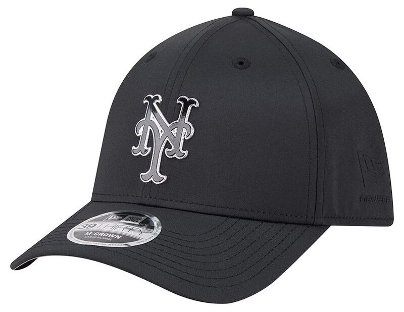 ニュー内鰓 メンズ 添え物 かぶり笠 トール New Eradult New York Mets Black Metallic 39Thirty Stretch Fit Hat NoColor 黒いこと