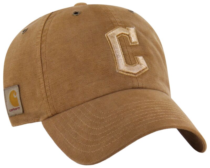 鉄道車両ハート型 レディース 佩び物 かぶり笠 Carhartt x 47 Carhartt x \u002747 Adult Cleveland Guardians Brown Dyed Clean Up Adjustable Hat NoColor 赤銅色