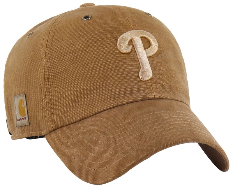 鉄道車両ハート型 メンズ 付属物 鳥打ち帽 Carhartt x 47 Carhartt x \u002747 Adult Philadelphia Phillies Brown Dyed Clean Up Adjustable Hat NoColor 赤銅色