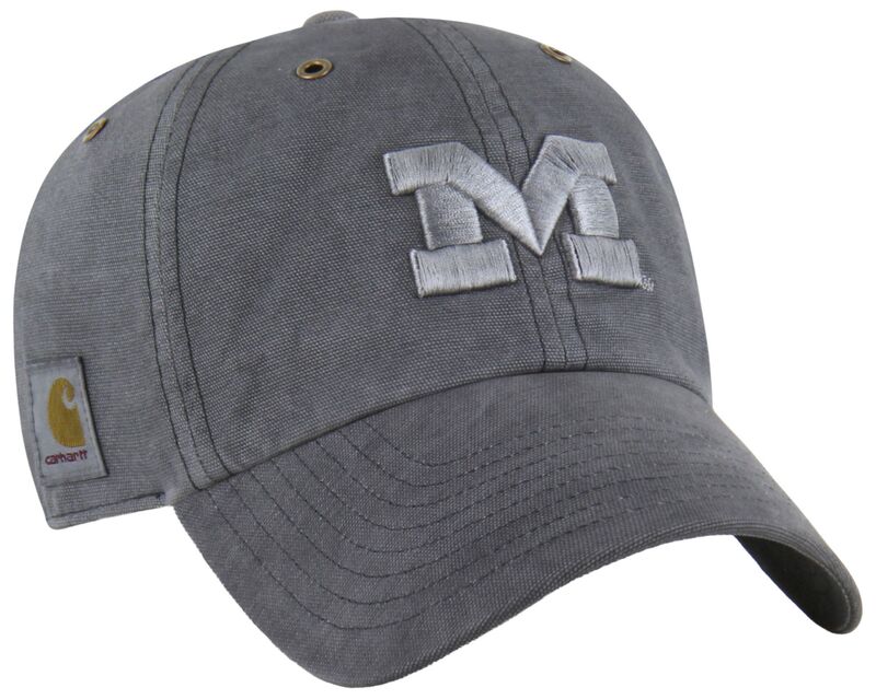 鉄道車両ハート型 メンズ 付属物 鳥打ち帽 Carhartt x 47 Carhartt x \u002747 Adult Michigan Wolverines Charcoal Dyed Clean Up Adjustable Hat NoColor 濃灰色