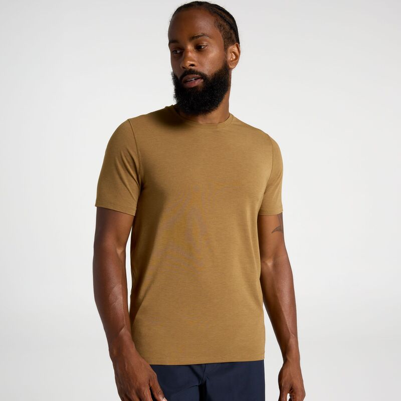 ヴァースト メンズ トップス ティーシャツ VRST Men\u0027s Icon Short Sleeve Tee Brown Spice Heather ギョリュウモドキ