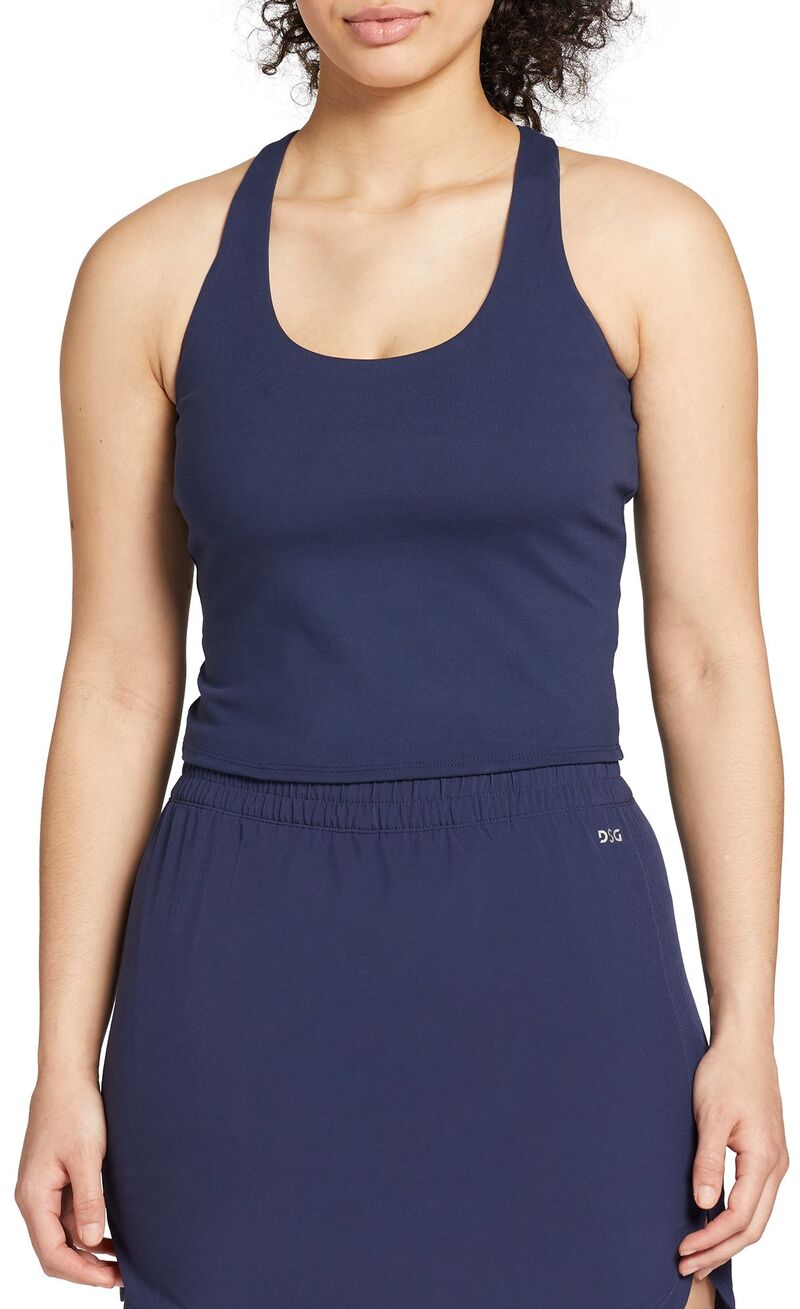 DSG レディース トップス ティーシャツ クロップド DSG Women\u0027s Performance Cropped Tank Top Inkspot Blue 青碧