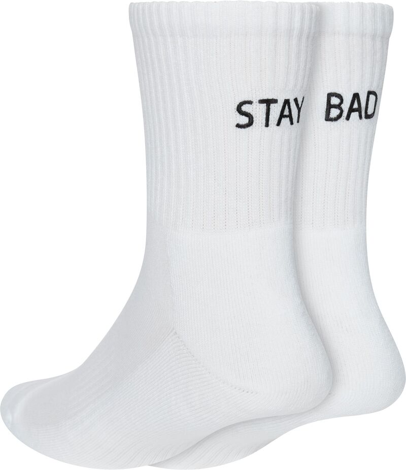 バッドバーディー メンズ アンダーお召しもの ソックス Bad Birdie Men\u0027stay Bad Golf Socks Brilliant White 白いこと