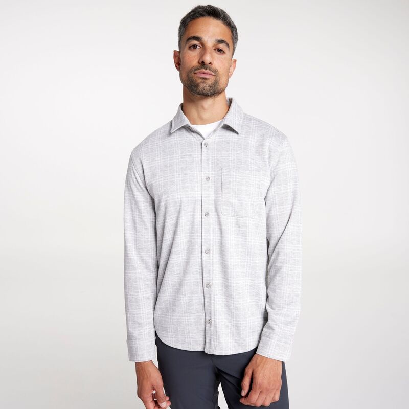 ヴァースト メンズ トップス プルオーバー 名取り草落ちこむ VRST Men\u0027s Long Sleeve Winter Button Down Plaid Shirt Light Grey Heather 薄墨色