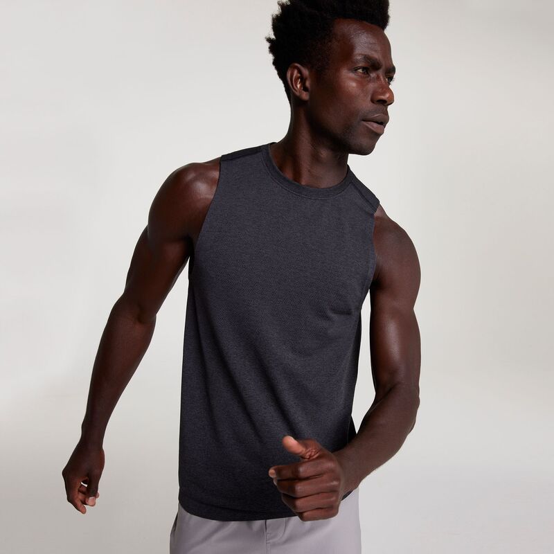 ヴァースト メンズ トップス 貯蔵タンクいの一番 VRST Men\u0027s Circuit Seamlesspace Dye Tank Graphicharcoal/Pure Blk 濃灰色