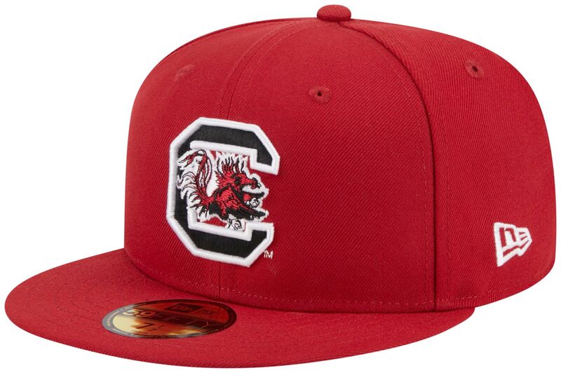 ニュー内鰓 レディース 付属物 鳥打ち帽 New Era Men\u0027south Carolina Gamecocks Maroon 59Fifty Fitted Hat NoColor マルーン