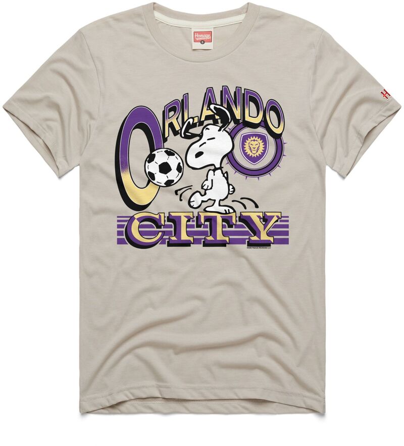 オマージュ メンズ トップス プルオーバー グラフィック HOMAGE Adult Orlando City Gray Home Peanuts Graphic T-Shirt NoColor 薄墨色