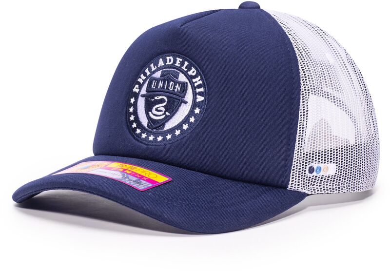 気違いインキ レディース 付属物 鳥打ち帽 ロゴタイプ Fan Ink Adult Philadelphia Unionavy Logo Adjustable Trucker Hat NoColor 米国海軍