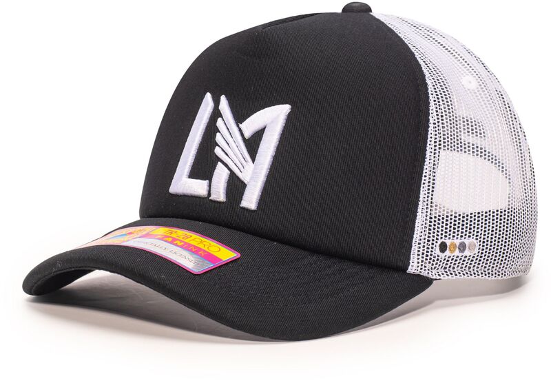 愛読者インキ メンズ 添え物 かぶり笠 ロゴタイプ Fan Ink Men\u0027s Los Angeles FC Black Logo Adjustable Trucker Hat NoColor 黒いこと