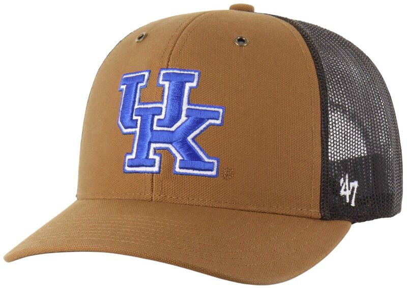 鉄道車両ハート型 レディース 付属物 鳥打ち帽 Carhartt x 47 Carhartt x \u002747 Adult Kentucky Wildcats Brown Adjustable Trucker Hat NoColor 赤銅色
