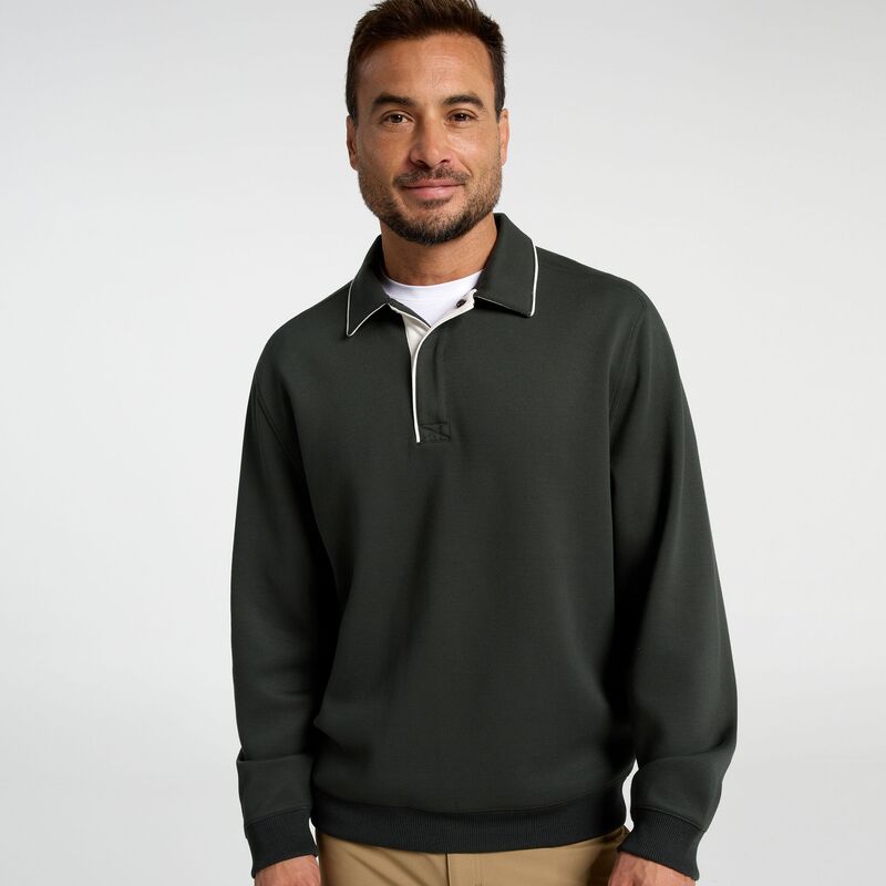 ヴァースト メンズ アウター パーカー・スウェット シャツ VRST Men's Pinnacle Rugby Sweatshirt Olive Shadow オリーブ|ReVida 店