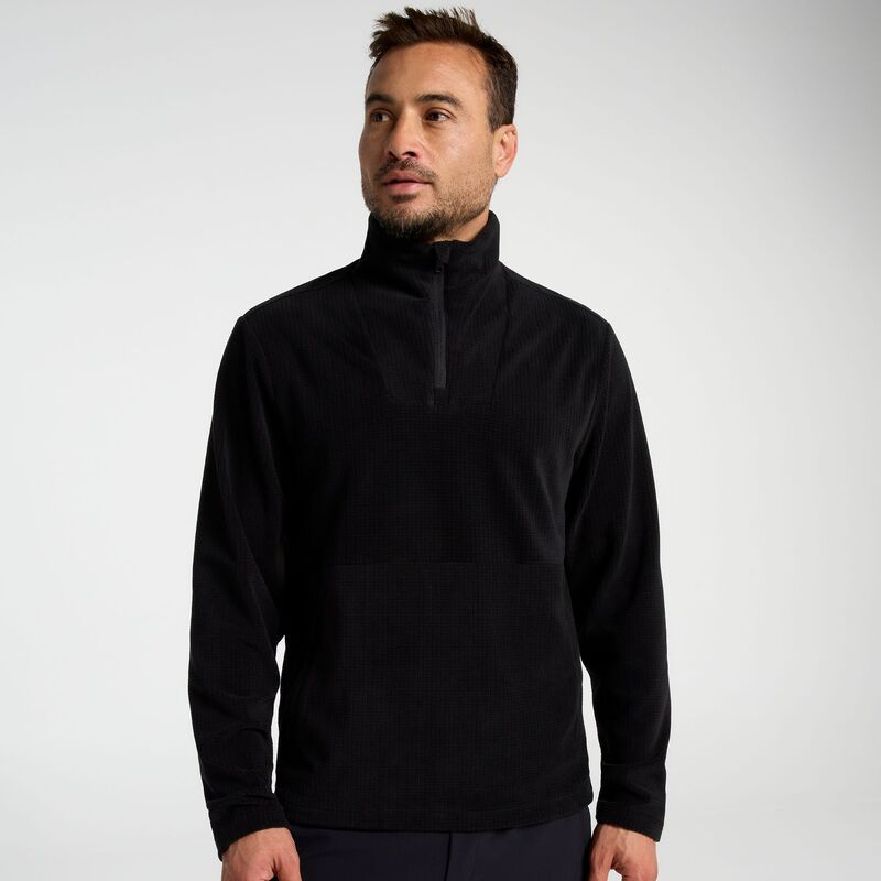 ヴァースト メンズ トップス ティーシャツ VRST Men\u0027s Outdoor Grid 1/4 Zipure Black Heather 黒いこと