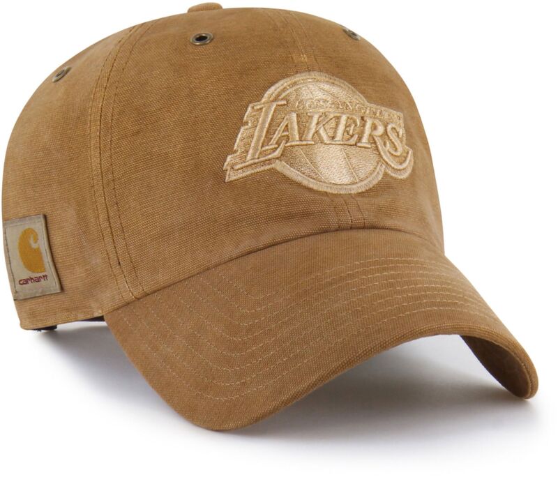 鉄道車両ハート型 レディース 付属物 鳥打ち帽 Carhartt x 47 Carhartt x \u002747 Adult Los Angeles Lakers Brown Dyed Clean Up Adjustable Hat NoColor 赤銅色