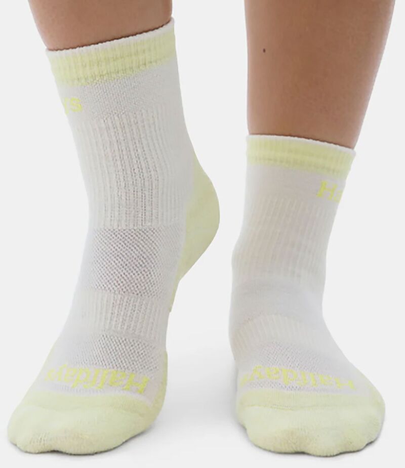 ハーフデイズ メンズ アンダー御召しもの ソックス Halfdays Trail Crew Socks Oatmilk/Limoncello