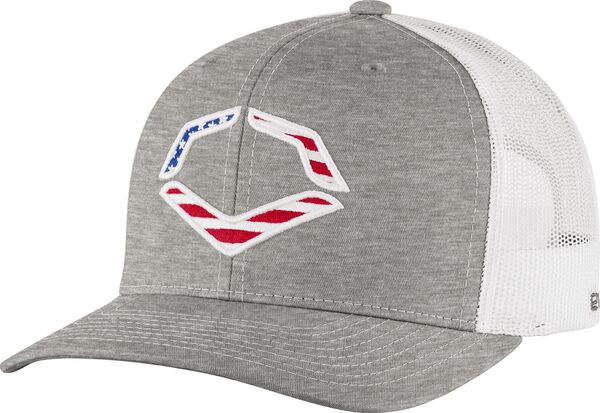 エボシールド レディース アクセサリー 帽子 EvoShield USA Snapback Trucker Hat Heather Grey グレー