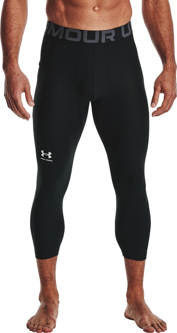 アンダーアーマー メンズ ボトムス カジュアルパンツ レギンス Under Armour Men's HeatGearmour 3/4 Leggings Black/Pitch Gray ブラック｜ReVida 店
