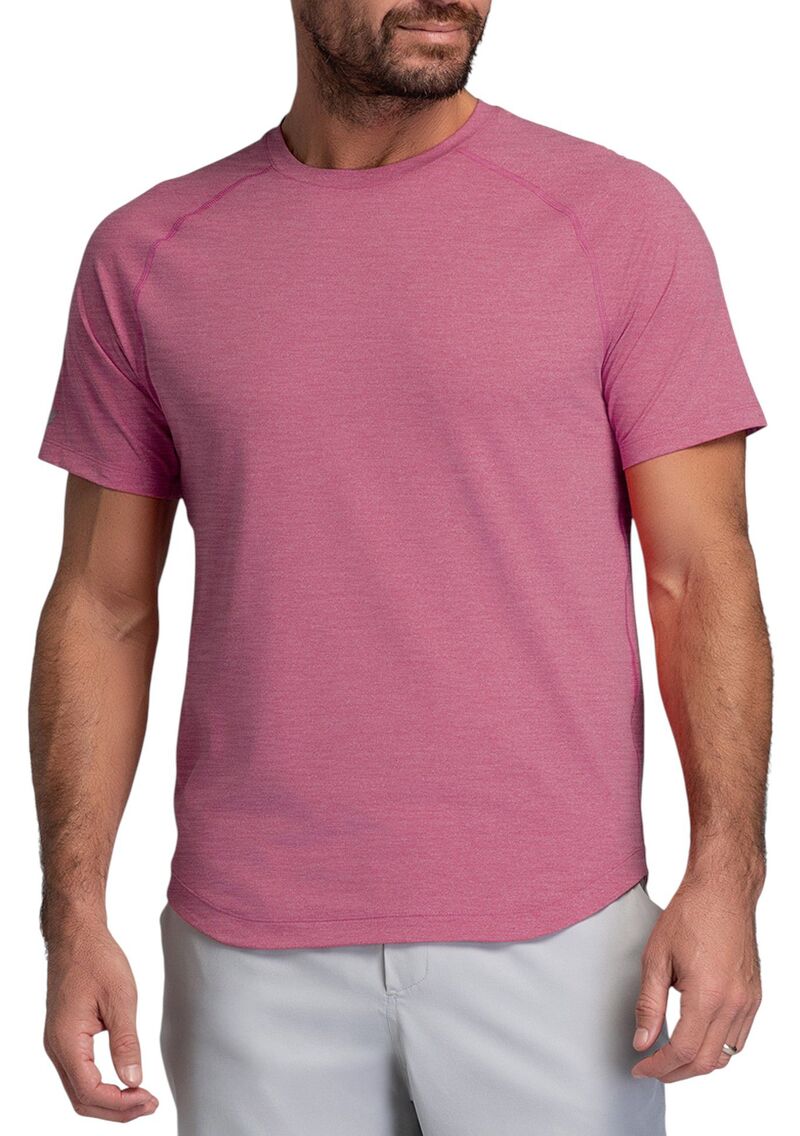アイビークール メンズ トップス Tシャツ IBKUL Men'short Sleeve Golf T-Shirt Rose Heather ヘザー｜ReVida 店