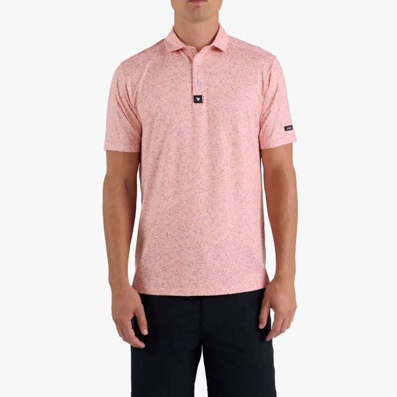 バッドバーディー メンズ トップス ポロシャツ Bad Birdie Men's Greenskeeper Core Performance Golf Polo Greens Keeper - Prairie Sunset|ReVida 店