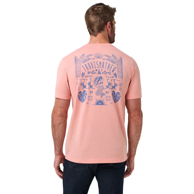 トラビスマヒュー メンズ トップス Tシャツ TravisMathew Men\'s VIP Only Golf T-Shirt Heather Coral Haze ヘザー｜ReVida 店