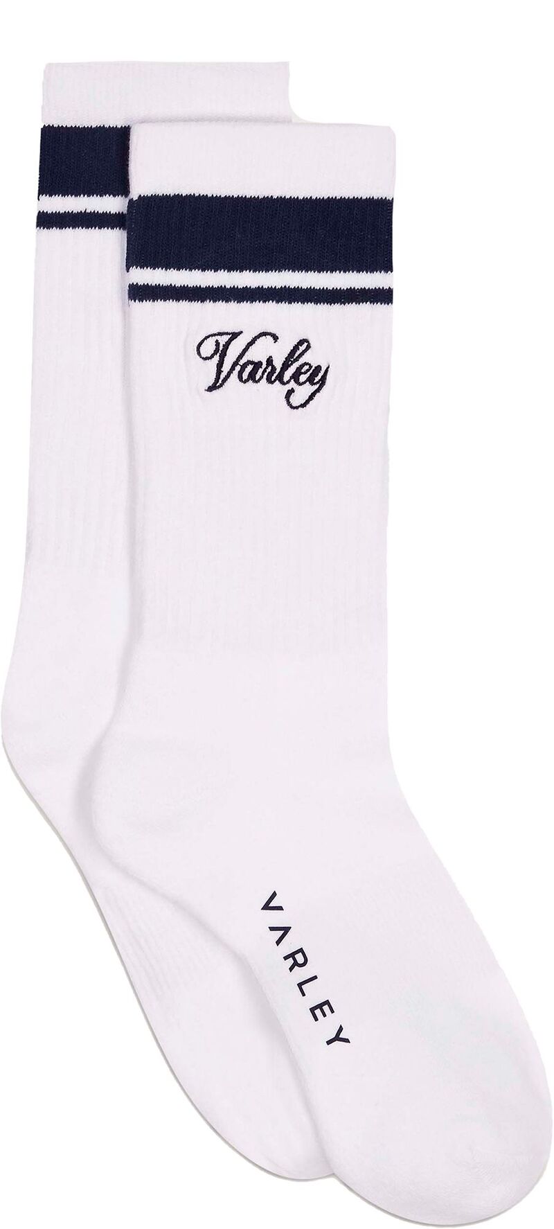 ハーフデイズ レディース アンダーお召しもの ソックス Halfdays Varley Women\u0027s Lamar Club Stripe Sock - 1 Pair White/Blue Nights 白いこと