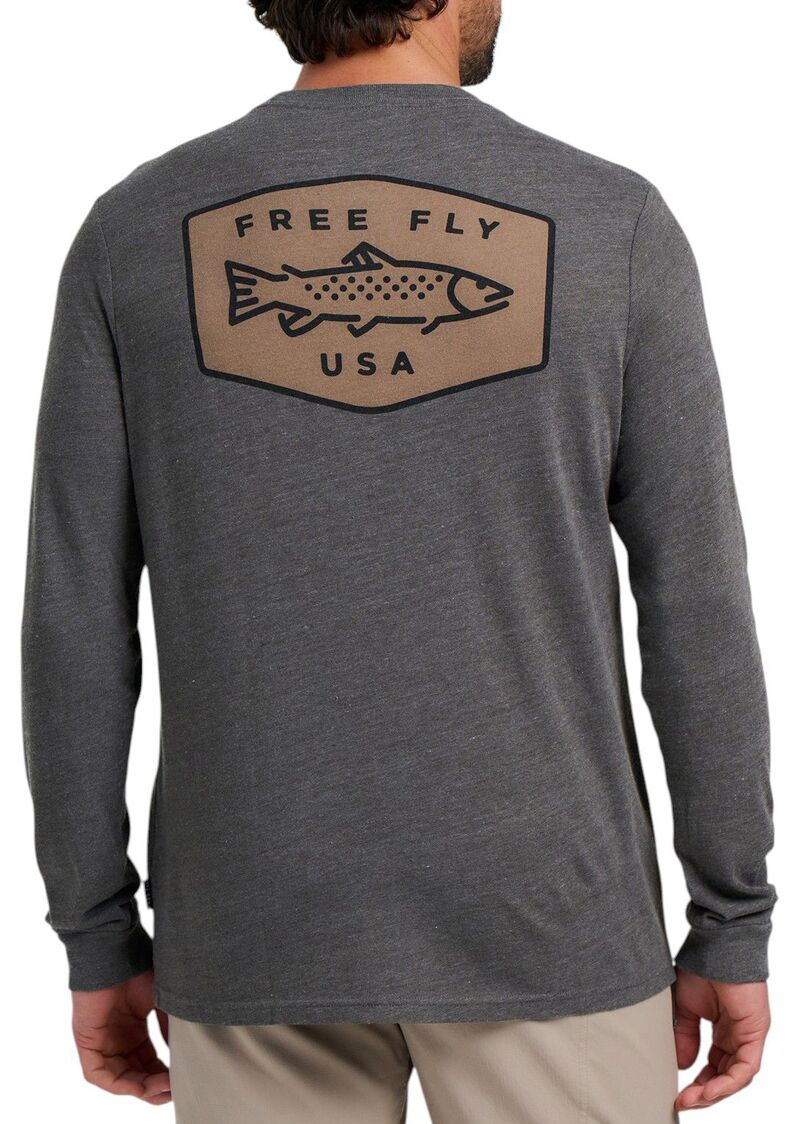 無償性 飛球 メンズ トップス プルオーバー Free Fly Men\u0027s Freshwater Long Sleeve Heather Black Sand 黒いこと
