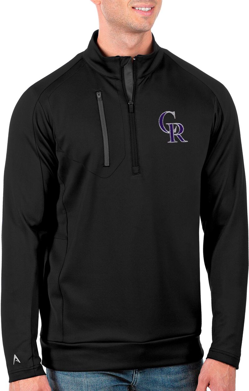 アンティグア メンズ トップス シャツ トール Antigua Men's Tall Colorado Rockies Generation Black Half-Zipullover NoColor ブラック|ReVida 店