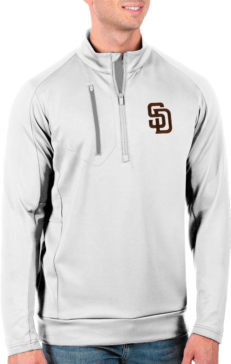 アンティグア メンズ トップス シャツ トール Antigua Men's Tall San Diego Padres Generation White Half-Zipullover NoColor ホワイト|ReVida 店
