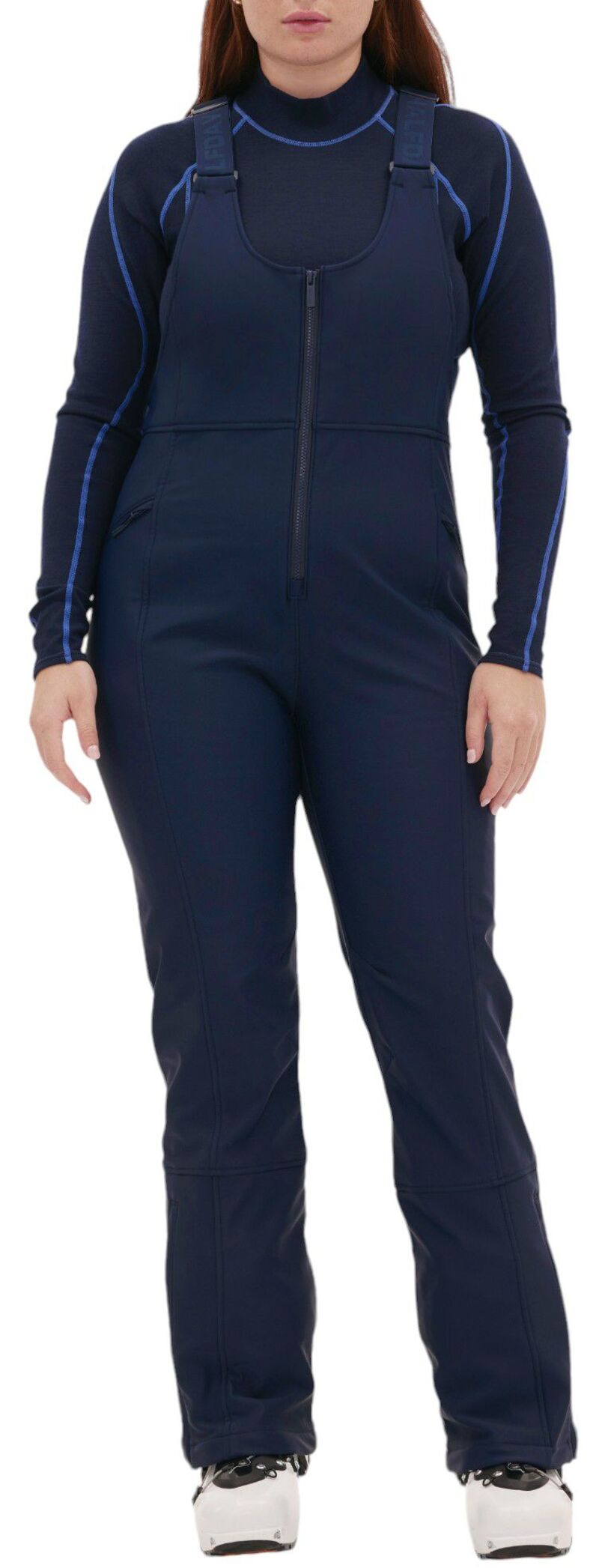 ハーフデイズ レディース ボトムス カジュアルパンツ Halfdays Women's Isabel Softshell Bib Navy ネイビー｜ReVida 店