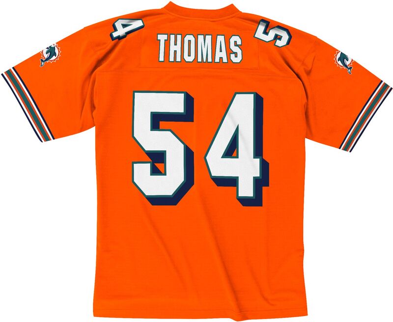 ミッチェル&ネス メンズ トップス シャツ ジャージー Mitchell & Ness Men's Miami Dolphins Zach Thomas #54 2004 Orange Throwback Jersey NoColor オレンジ|ReVida 店
