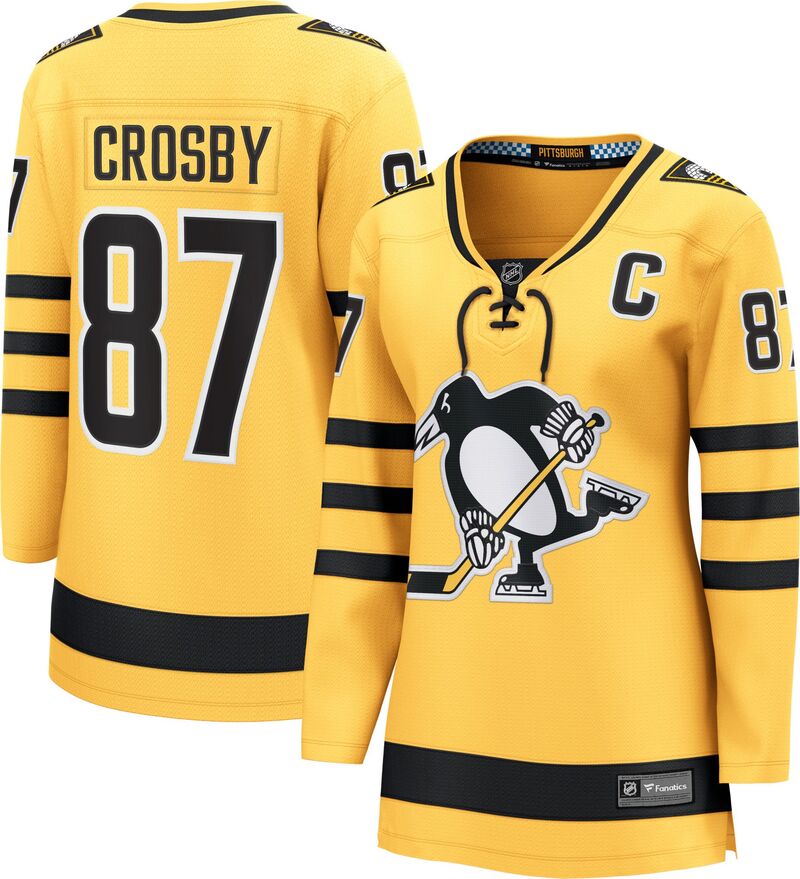ファナティクス レディース トップス シャツ ジャージー Fanatics NHL Women's Pittsburgh Penguinsidney Crosby #87 Gold Breakaway Replicalternate Jersey NoColor ゴールド|ReVida 店