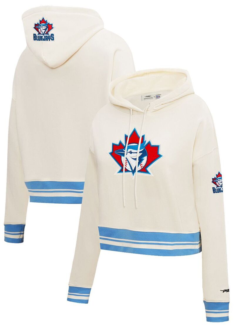 プロスタンダード レディース アウター パーカー・スウェット クロップド Pro Standard Women's Toronto Blue Jays Cream Cropped Pull Over Hoodie NoColor クリーム|ReVida 店