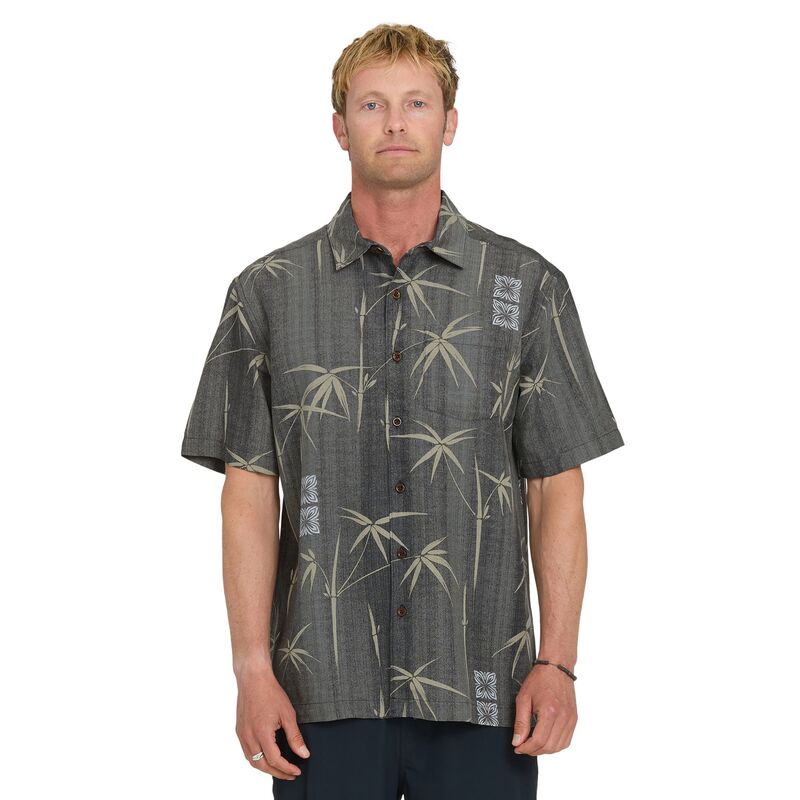 クイックシルバー メンズ ボトムス ハーフパンツ・ショーツ シャツ Quik silver Men's Waterman Bamboo Bay Woven Short Sleeve Shirt Phantom｜ReVida 店