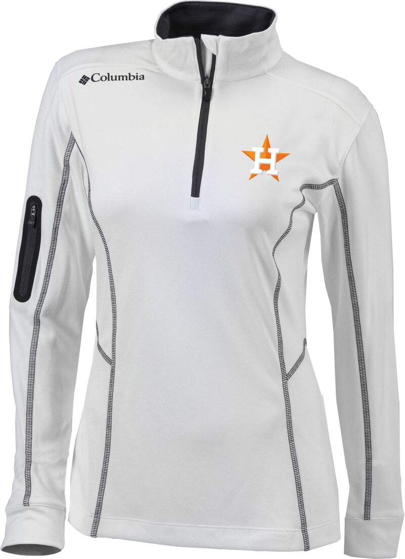 コロンビア レディース トップス シャツ Columbia Women's Houston Astros Omni-Wick Shotgun 1/4 Zipullover White ホワイト｜ReVida 店