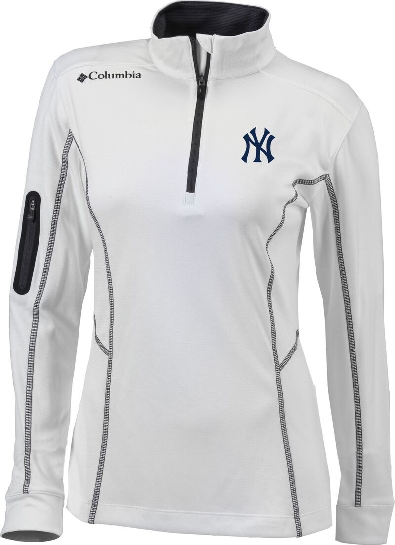 コロンビア レディース トップス シャツ Columbia Women's New York Yankees Omni-Wick Shotgun 1/4 Zipullover White ホワイト|ReVida 店